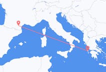 Flyrejser fra Carcassonne, Frankrig til Kefallinia, Grækenland