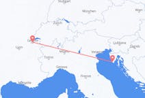 Flights from Pula in Croatia to Geneva in Switzerland