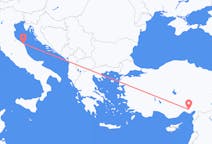 터키 아다나에서 출발해 이탈리아 안코나로(으)로 가는 항공편