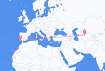 Flyg från Urgentj, Uzbekistan till Faro District, Portugal