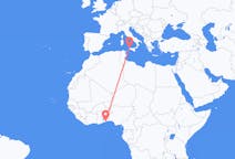 Flyg från Lomé, Togo till Trapani, Italien