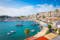 photo of view of Piraeus, Athens, Greece. Mikrolimano harbour and yacht marina, Mikrolimano harbour, Greece.