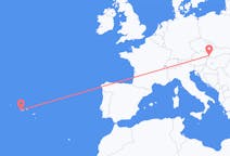 Vluchten van Bratislava, Slowakije naar Horta, Azoren, Portugal