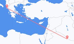 Loty z Rafha, Arabia Saudyjska z Korfu, Grecja