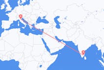 Flyrejser fra Tiruchirappalli, Indien til Bologna, Italien