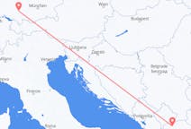 Flyg från Skopje, Nordmakedonien till Memmingen, Tyskland