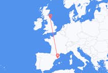 Flyreiser fra Newcastle upon Tyne, England til Barcelona, Spania