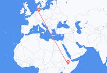 Flyreiser fra Goba, Etiopia til Hannover, Tyskland
