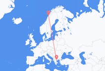 Flights from Thessaloniki, Greece to Bodø, Norway