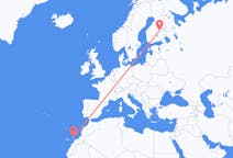 Flyreiser fra Kuopio, Finland til Lanzarote, Spania