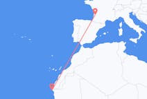 Flyg från Nouadhibou, Mauretanien till Bordeaux, Frankrike