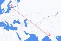 Flyrejser fra Bagan til Helsinki