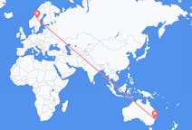 Flyrejser fra Byen Newcastle, Australien til Östersund, Sverige