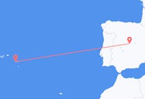 Vluchten van Madrid, Spanje naar Ponta Delgada, Portugal
