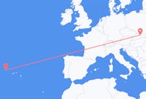 Flights from Poprad, Slovakia to Flores Island, Portugal