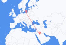 Flights from Ha il, Saudi Arabia to Gdańsk, Poland