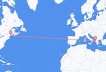 Flyreiser fra Rockland, USA til Corfu, Hellas