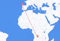 Flyreiser fra Luena, Angola til Santiago de Compostela, Spania