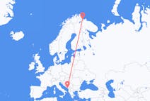 Flyg från Tivat, Montenegro till Kirkenes, Norge