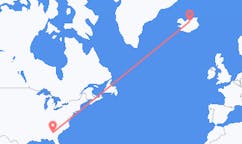Flyg från Macon, USA till Akureyri, Island