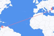Flyreiser fra Barrancabermeja, Colombia til Istanbul, Tyrkia