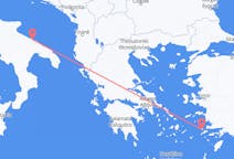 Vluchten van Kalimnos, Griekenland naar Bari, Italië