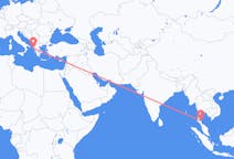 Flyreiser fra Nakhon Si Thammarat-provinsen, Thailand til Korfu, Hellas
