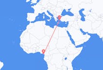 Flyreiser fra Malabo, Ekvatorial-Guinea til Ikaria, Hellas