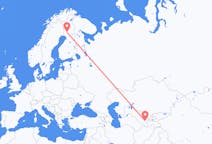 Loty z Samarkanda, Uzbekistan do Rovaniemi, Finlandia