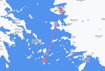 ギリシャのから ミティリーニ、ギリシャのへ サントリーニ島フライト