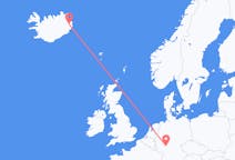 Flug frá Egilsstöðum, Íslandi til Frankfurt, Þýskalandi