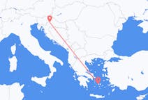 出发地 克罗地亚萨格勒布目的地 希腊帕罗奇亚的航班