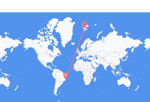 Flyg från Vitória, Espírito Santo, Brasilien till Svalbard, Svalbard och Jan Mayen