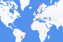 Flights from Curitiba, Brazil to Kiruna, Sweden