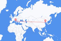 Flyrejser fra Dalian, Kina til Rom, Italien