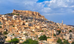 Photo of aerial view of Diyarbakir, Turkey.