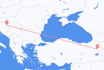 Flyg från Ağrı, Turkiet till Tuzla, Bosnien och Hercegovina