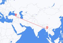 Flyreiser fra Heho, Myanmar (Burma) til Erzurum, Tyrkia