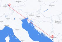 Flights from Podgorica, Montenegro to Thal, Switzerland