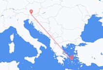 Vols depuis la ville de Klagenfurt vers la ville de Mykonos