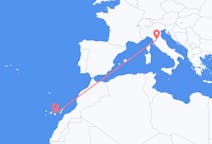Vluchten van Las Palmas (ort i Mexiko, Veracruz, Tihuatlán), Spanje naar Florence, Italië
