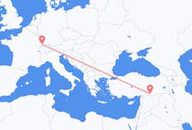 出发地 土耳其从 桑尼乌法目的地 瑞士巴塞尔的航班