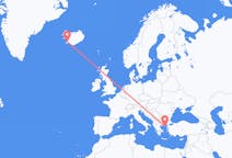 Vluchten van Reykjavík, IJsland naar Lemnos, Griekenland