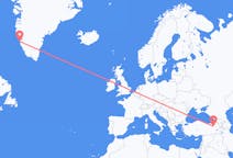 Flyreiser fra Nuuk, til Erzurum