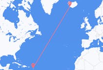 来自安提瓜和巴布达出发地 安地卡島目的地 冰岛雷克雅未克的航班