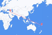 Flyreiser fra Nadi, Fiji til Siirt, Tyrkia