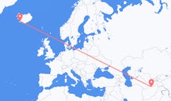 Fly fra byen Mazar-e Sharif til byen Reykjavik