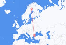 Flyreiser fra Edremit, Tyrkia til Lulea, Sverige