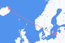リトアニアのパランガから、アイスランドのエギルスタジルまでのフライト
