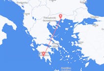 ギリシャのカバラ県から、ギリシャのカラマタまでのフライト
